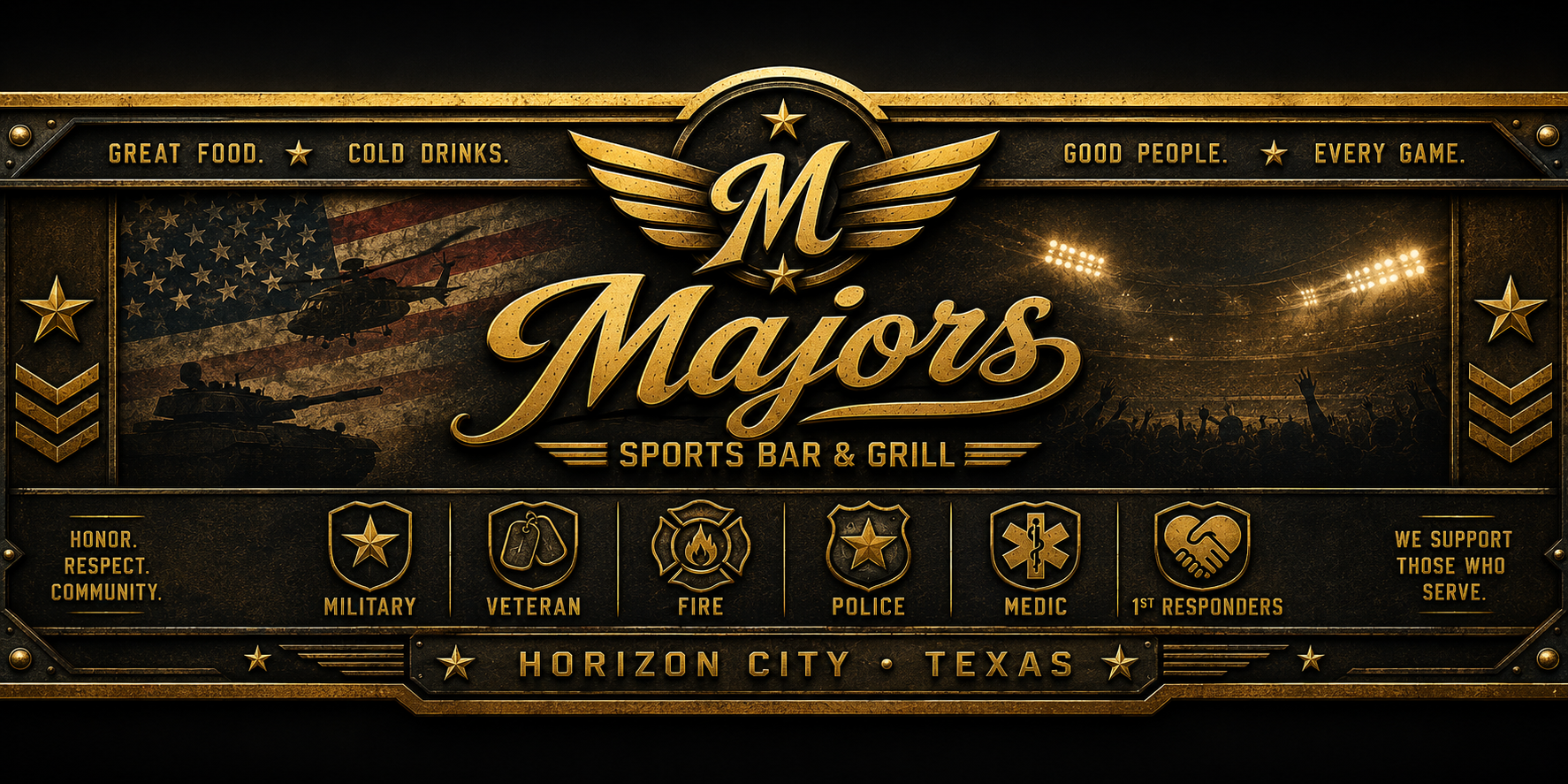 Majors Sports Bar & Grill footer banner
